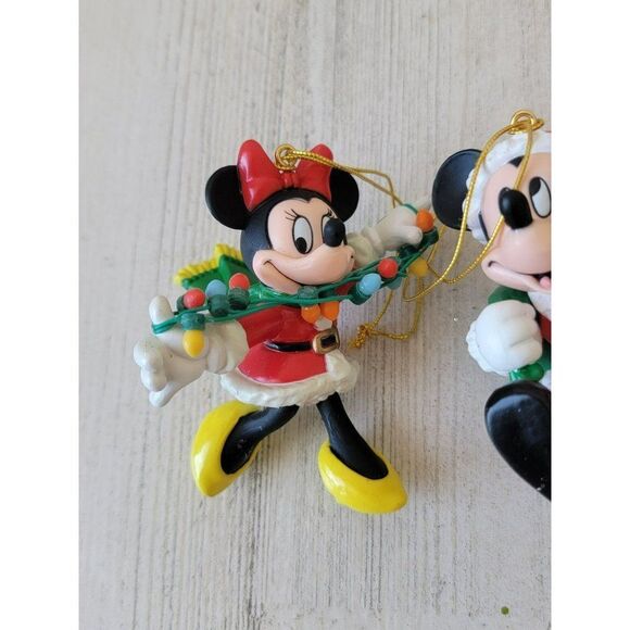 Mickey Minnie Mouse Santa Mrs Claus gift string light ornament set Xmas decor - Picture 2 of 8
